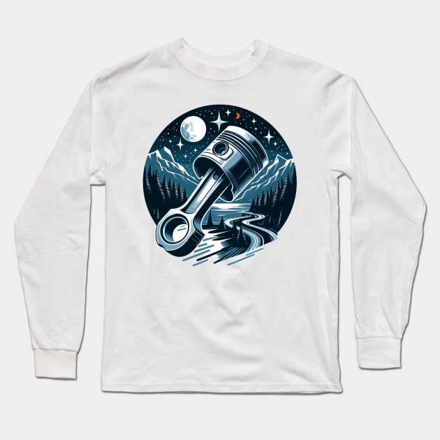 Piston Long Sleeve T-Shirt by Vehicles-Art